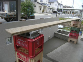 新潟の小さな外構店が本気で目指す日本一の仕事への道のりは、まず天気から！第８０庭　台風でも工夫して土間コンクリート