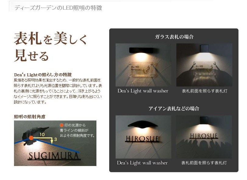 Dea's Light wall washer　ディーズライト